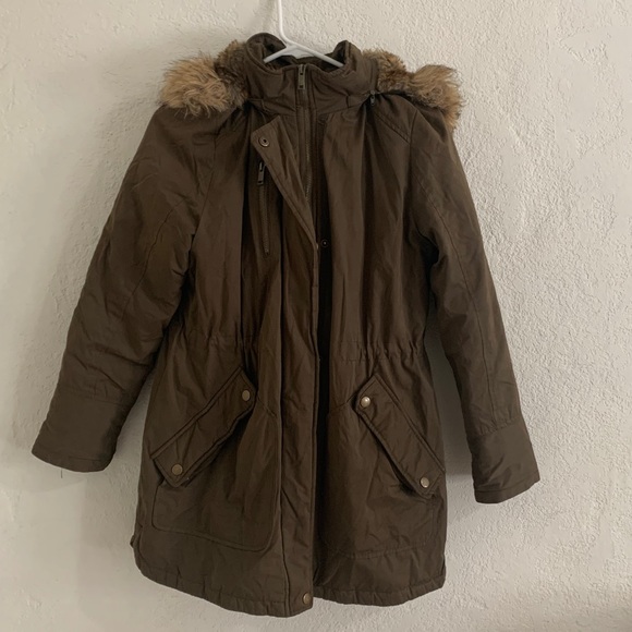 Barneys New York faux fur lined canvas parka - Picture 2 of 7